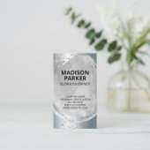 De metallische Waterverf van de hedendaagse grijs  Visitekaartje (Staand voorkant)