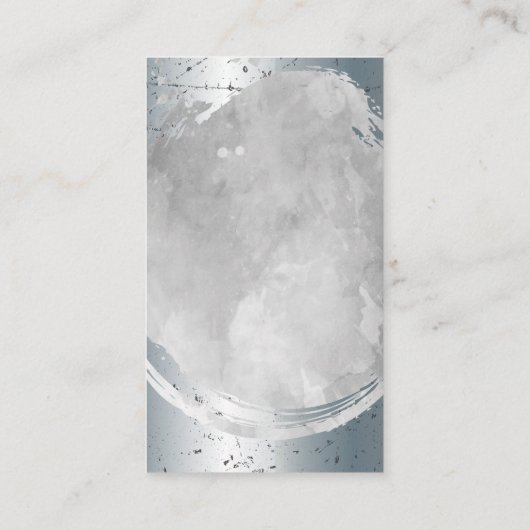 De metallische Waterverf van de hedendaagse grijs  Visitekaartje (Achterkant)