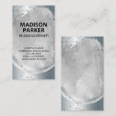De metallische Waterverf van de hedendaagse grijs  Visitekaartje (Voorkant / Achterkant)