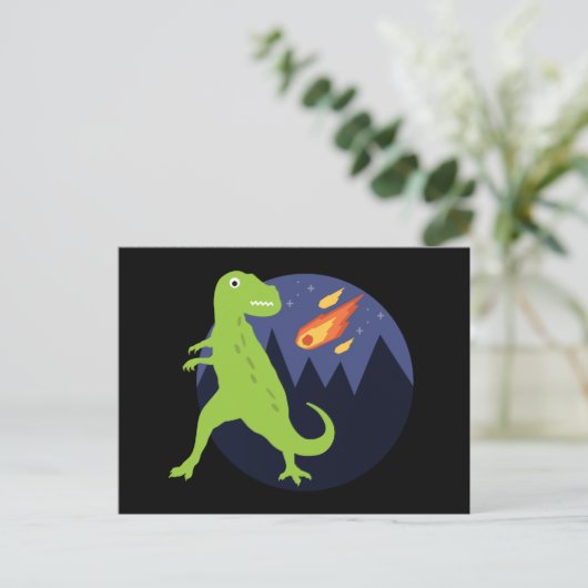 De meteoriet die stookt briefkaart (Staand voorkant)