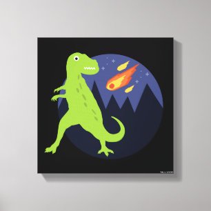 De meteoriet die stookt canvas afdruk