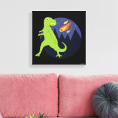 De meteoriet die stookt canvas afdruk (Insitu (Woonkamer))