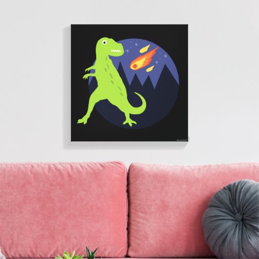 De meteoriet die stookt canvas afdruk (Insitu (Woonkamer))