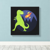 De meteoriet die stookt canvas afdruk (Insitu (Houten vloer))