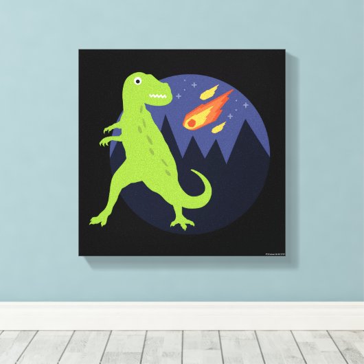 De meteoriet die stookt canvas afdruk (Insitu (Houten vloer))