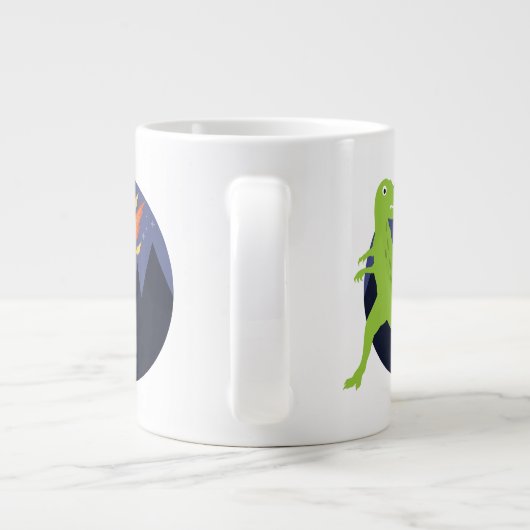 De meteoriet die stookt grote koffiekop (Achterkant)