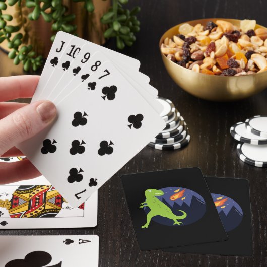 De meteoriet die stookt pokerkaarten (Insitu)