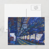 De metro in Upper Manhattan onder de sporen. Briefkaart (Voorkant / Achterkant)