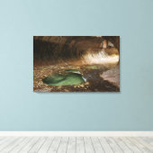 De metro is een geologische formatie van zandsteen canvas afdruk (Insitu (Houten vloer))