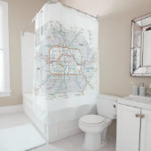 De metro van Berlijn Douchegordijn (In situ)