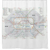 De metro van Berlijn Douchegordijn (Voorkant)