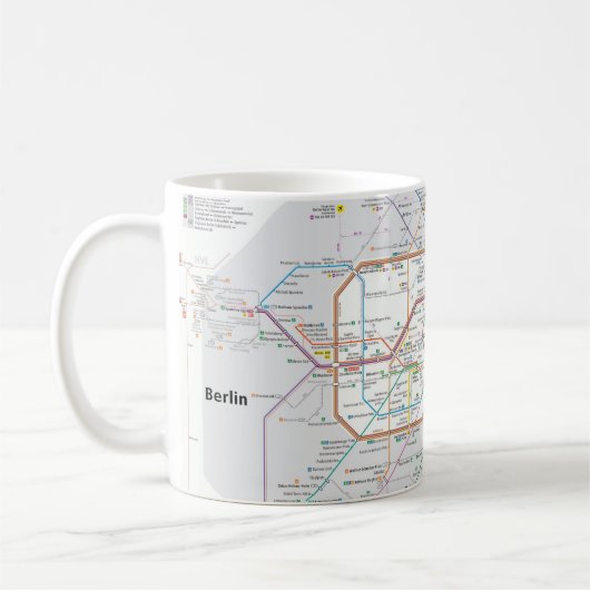 De metro van Berlijn Koffiemok (Links)