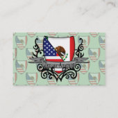 De Mexicaans-Amerikaanse Vlag van het Schild Visitekaartje (Achterkant)