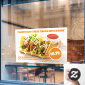 De Mexicaanse Drink van Tacos van de Vlek van de V Raamsticker (Cafe Raam)