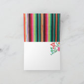 De Mexicaanse Fiesta bloemen schittert dankt u Bedankkaart (Binnen)