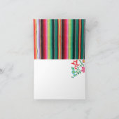 De Mexicaanse Fiesta bloemen schittert dankt u Bedankkaart (Binnen)