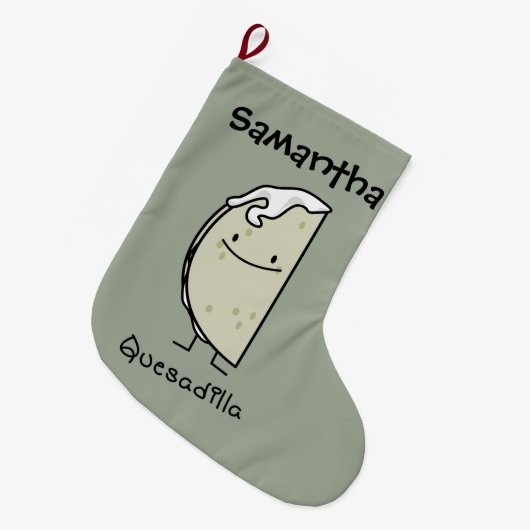 De Mexicaanse geroosterde Tortilla van Quesadilla Grote Kerstsok (Voorkant (Hangend))