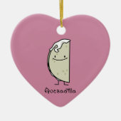 De Mexicaanse geroosterde Tortilla van Quesadilla Keramisch Ornament (Voorkant)