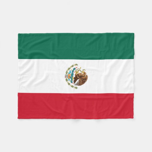 De Mexicaanse nationale vlag Fleece Deken (Voorkant (Horizontaal))