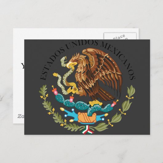 De Mexicaanse regering verzegelen Briefkaart (Voorkant / Achterkant)