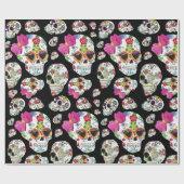 De Mexicaanse suikerriet is de dag van dood. Cadeaupapier (Vlak)