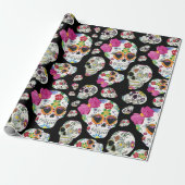 De Mexicaanse suikerriet is de dag van dood. Cadeaupapier (Uitgerold)