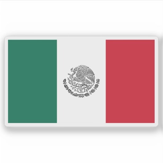De Mexicaanse vlag (1968-cadeau) Sticker (Voorkant)
