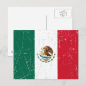 De Mexicaanse vlag is gesneden en gekraakt Briefkaart (Voorkant / Achterkant)