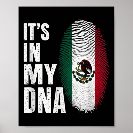 De Mexicaanse vlag zit in mijn DNA Poster (Voorkant)