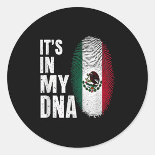 De Mexicaanse vlag zit in mijn DNA Ronde Sticker