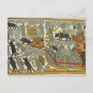 De Mice Bury the Cat, Russisch, eind 18e eeuw Briefkaart