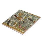 De Mice Bury the Cat, Russisch, eind 18e eeuw Tegeltje (Zijkant)