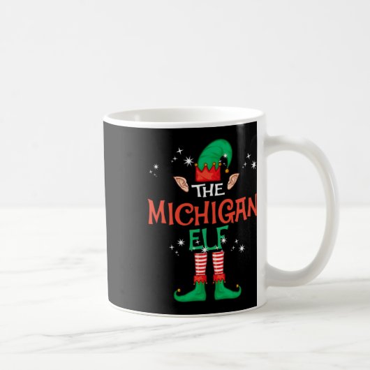 De Michigan Elf Matching Familie Kerst F Koffiemok (Rechts)