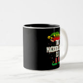 De microbioloog Elf Christmas Tweekleurige Koffiemok (Voorkant rechts)