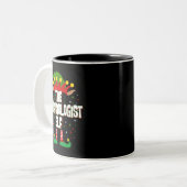 De microbioloog Elf Christmas Tweekleurige Koffiemok (Voorkant links)