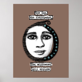 De microgolf zal Poster muur kunst exploderen