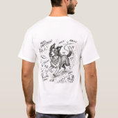 De Micromanager: Levendige Border Collie T-shirt (Achterkant)