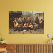 De middag van de Dokwerkers Canvas Afdruk (Insitu (Woonkamer))