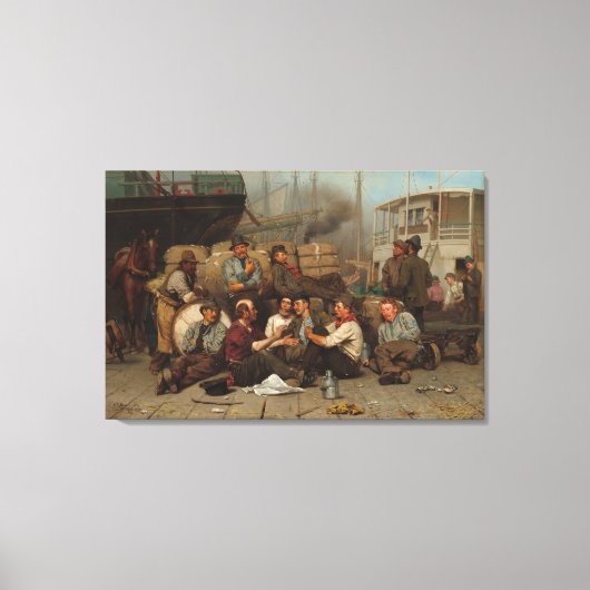 De middag van de Dokwerkers Canvas Afdruk (Voorkant)