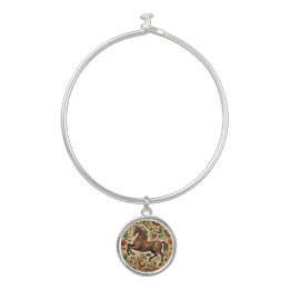 De middeleeuwse betoverde ros in bloei bangle armbandje