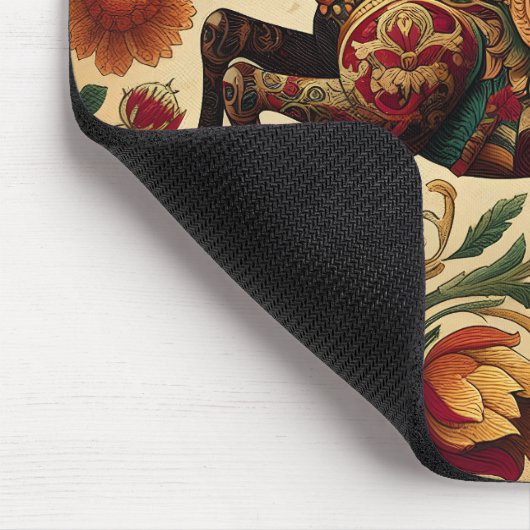 De middeleeuwse betoverde ros in bloei muismat (Hoek)