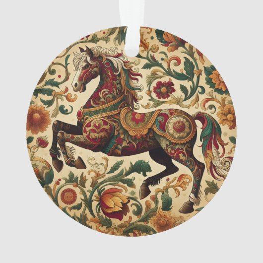 De middeleeuwse betoverde ros in bloei ornament (achterkant)