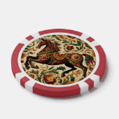 De middeleeuwse betoverde ros in bloei poker chips (Enkel)