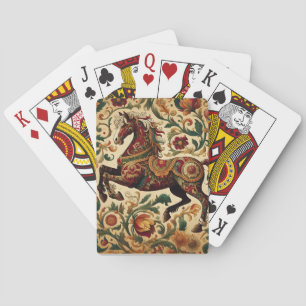 De middeleeuwse betoverde ros in bloei pokerkaarten