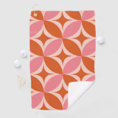 De middeleeuwse Cirkel Starst barst roze en oranje Golfhanddoek (Insitu)