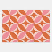 De middeleeuwse Cirkel Starst barst roze en oranje Inpakpapier Vel (Voorkant 2)