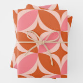 De middeleeuwse Cirkel Starst barst roze en oranje Inpakpapier Vel (In situ)