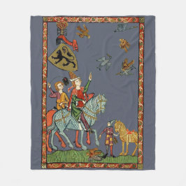 De middeleeuwse eendenjacht met valken? fleece dek deken