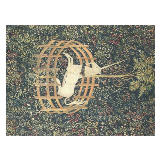 De middeleeuwse eenhoorn in gevangenschap tafelkleed (Voorkant (Horizontaal))