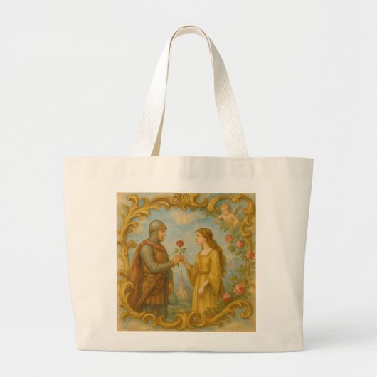 De middeleeuwse legende van Roland en Aude Grote Tote Bag (Voorkant)